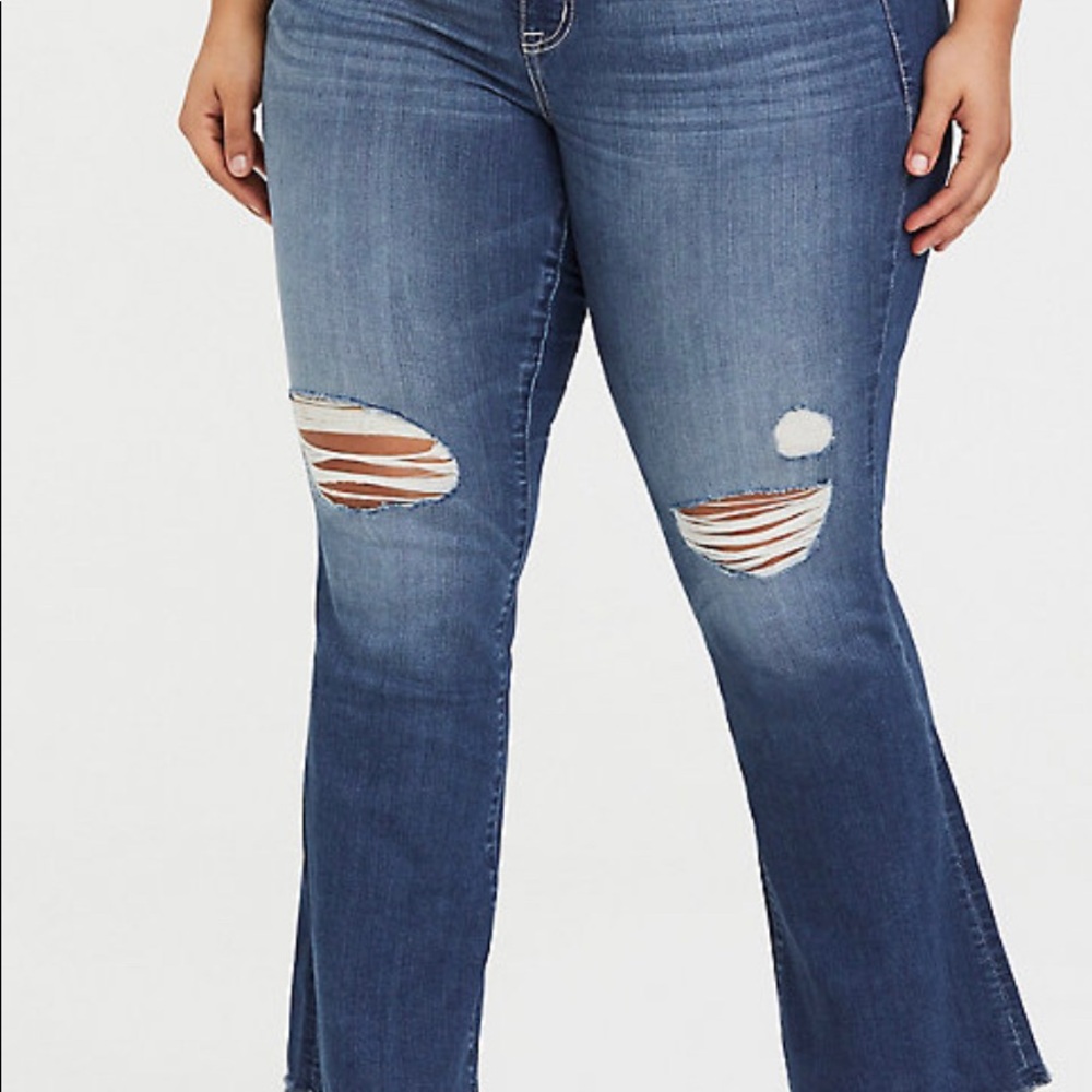 Torrid flip flop flare jeans sz 24